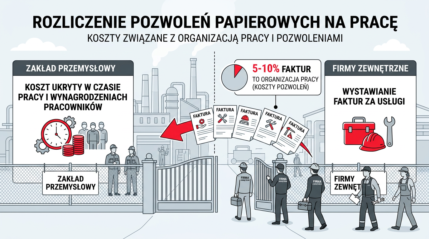 Breakdown ukrytych kosztów systemu papierowych pozwoleń